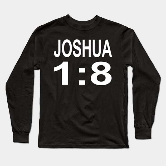 Meditate in the Word - Joshua 1:8 Long Sleeve T-Shirt by RetroZest